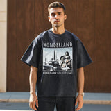 Mens Vintage T Shirt Print Half Sleeve T-Shirt