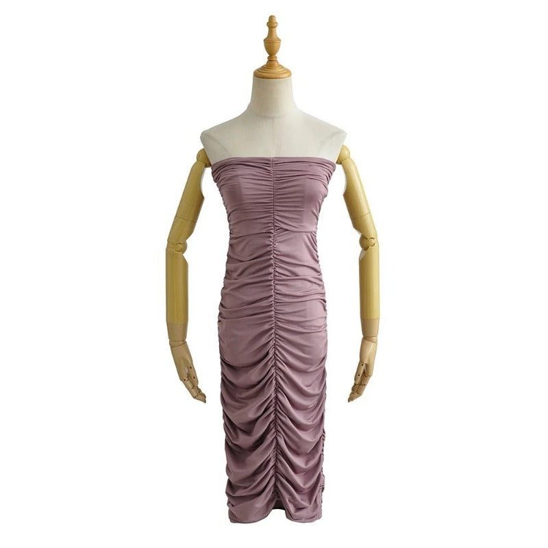 Women Dresses Sexy Pleated Dress