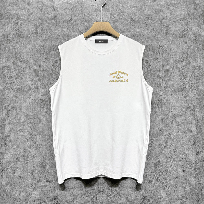 Amiri tank top lion medal printing