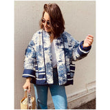 Women Cotton Coat Double Pocket Jacket Fashion