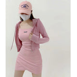 Women Hoodie Sports Slim-Fitting Short Sexy