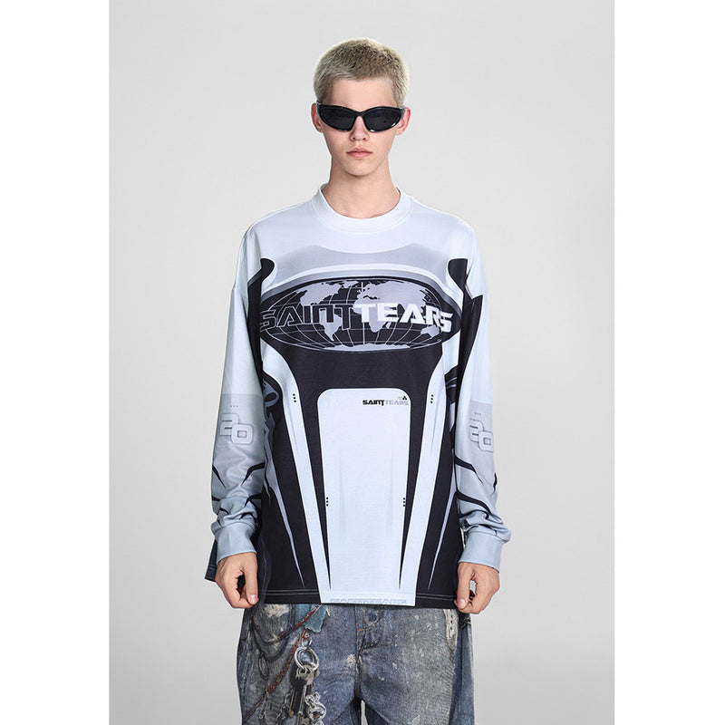Men Long Sleeve Shirt Saint Michael Loose Long Sleeve Shirt