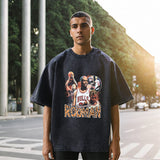 Mens Vintage T Shirt Loose Half Sleeve Casual