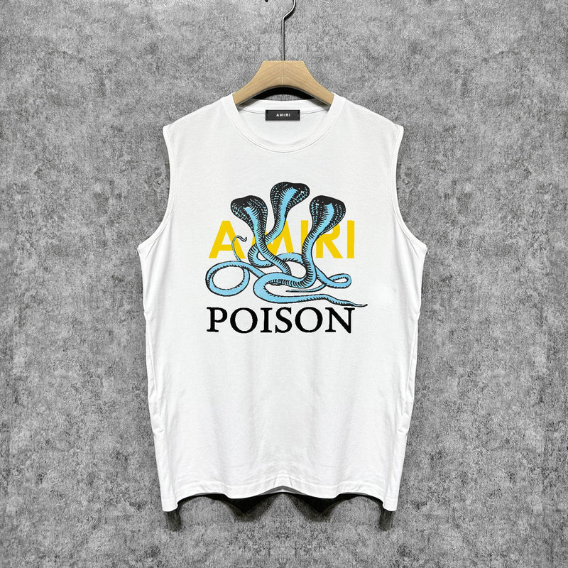 Amiri tank top cobra printing