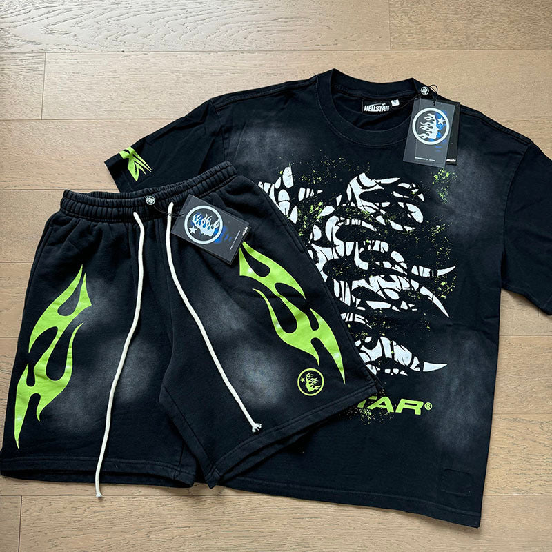 Hellstar T-Shirt And Shorts Two-Piece Set
