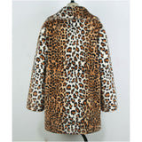 Women Fur Jacket Fashion Leopard Print Plush Coat