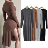 Women Dresses Stretch Slim-Fit Sexy Dress