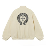 CHH Chrome Heart Coat CH Croix Lamb wool jacket Baseball jacket jacket