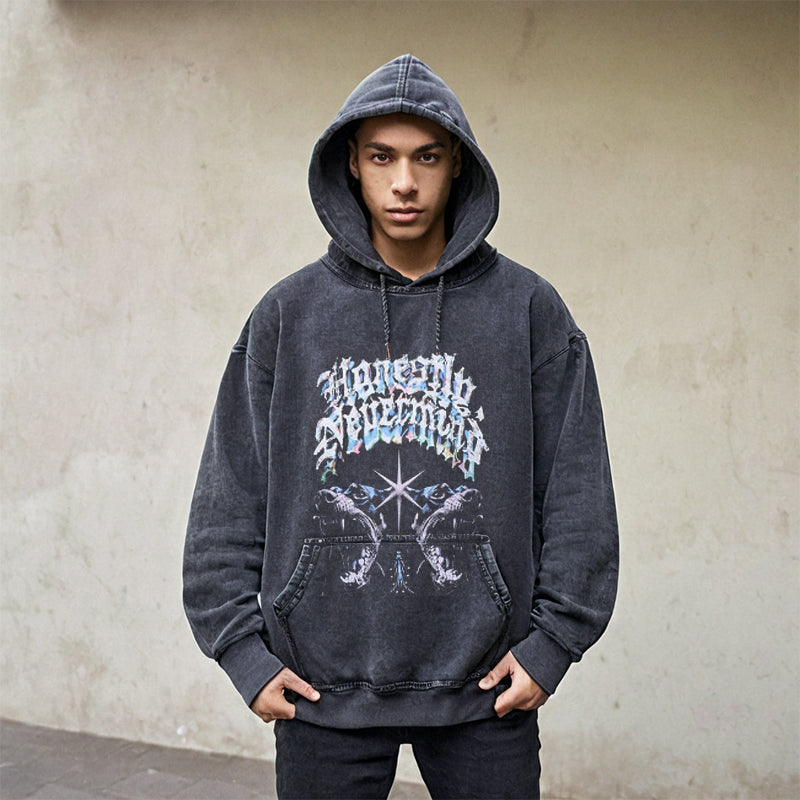 Mens Vintage Hoodie Hooded Sweater Men's Hoodie