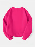 Fashion letter print sweatshirt crew neck casual sweatshirt