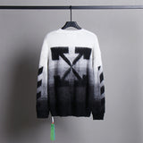Off Ow Whtie Ombre Mohair Loose Sweater