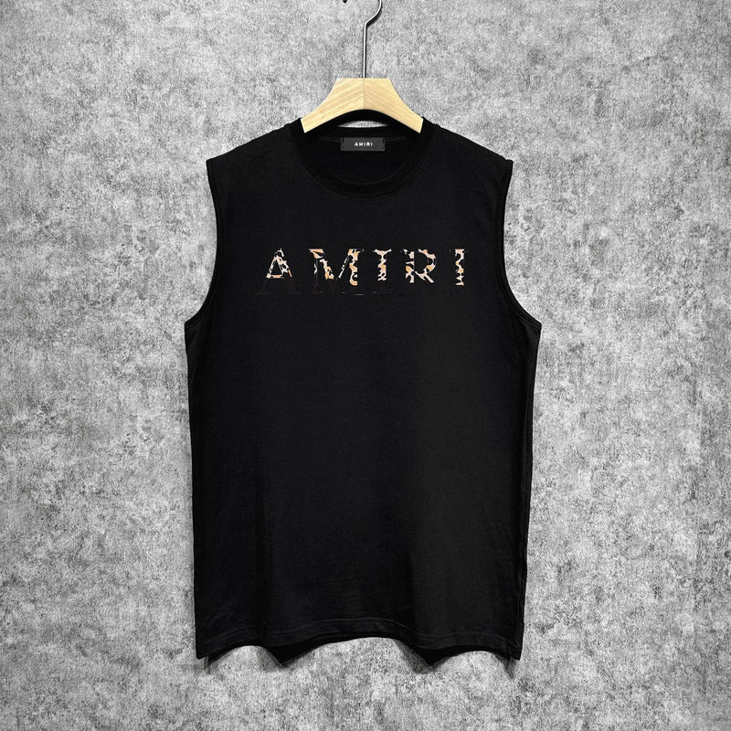 Amiri tank top fur printing