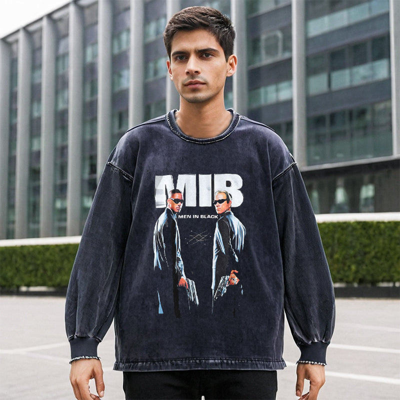 Mens Vintage Long Sleeve Shirt Long Sleeve T-Shirt Men's Street