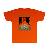 Rhude T Shirts Printed Trendy Pure Cotton
