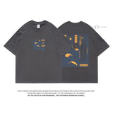 Men's and Women's  Oversized Cotton T-Shirt Hip Hop Street T-Shirt