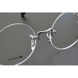 CHH Chrome Hearts Glasses Japanese high-luxury handmade rimless glasses frame pure titanium ultra-light round