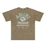 Amiri Washed Distressed T Shirt Printed Trendy Pure Cotton
