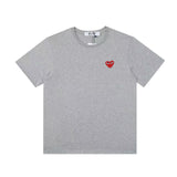 CDG Be Kind T Shirt CDG Classic Red Heart Embroidery Couple Short Sleeve T-shirt