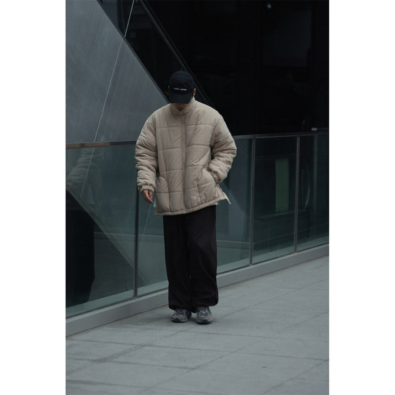 Unisex Coat Vintage Stand Collar Coat Cotton-Padded Jacket Versatile Winter