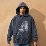 Mens Vintage Hoodie Sweater Cartoon Casual