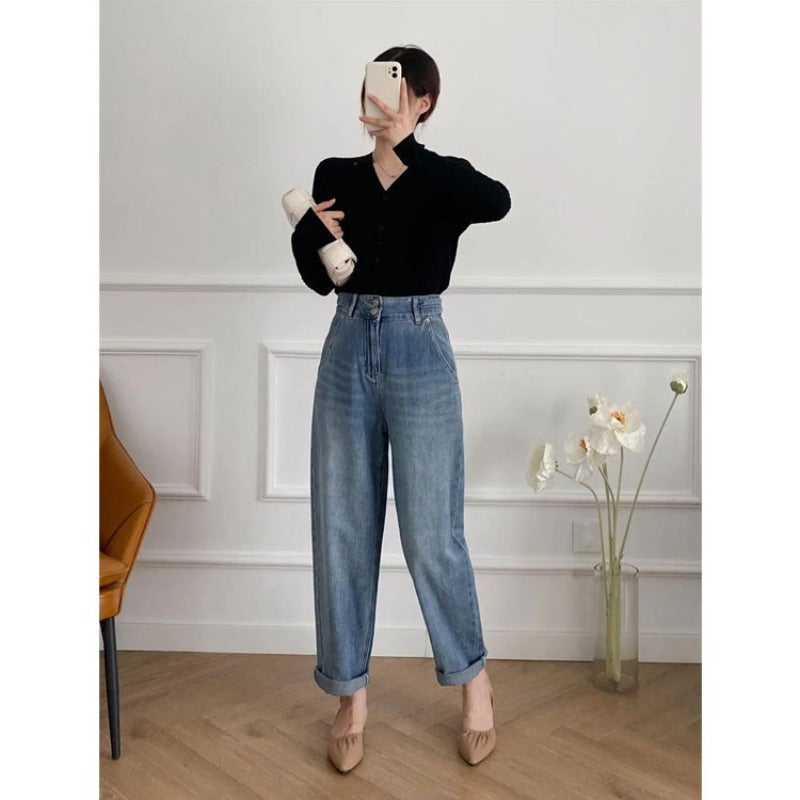 Women Jeans Loose Slimming Distressed