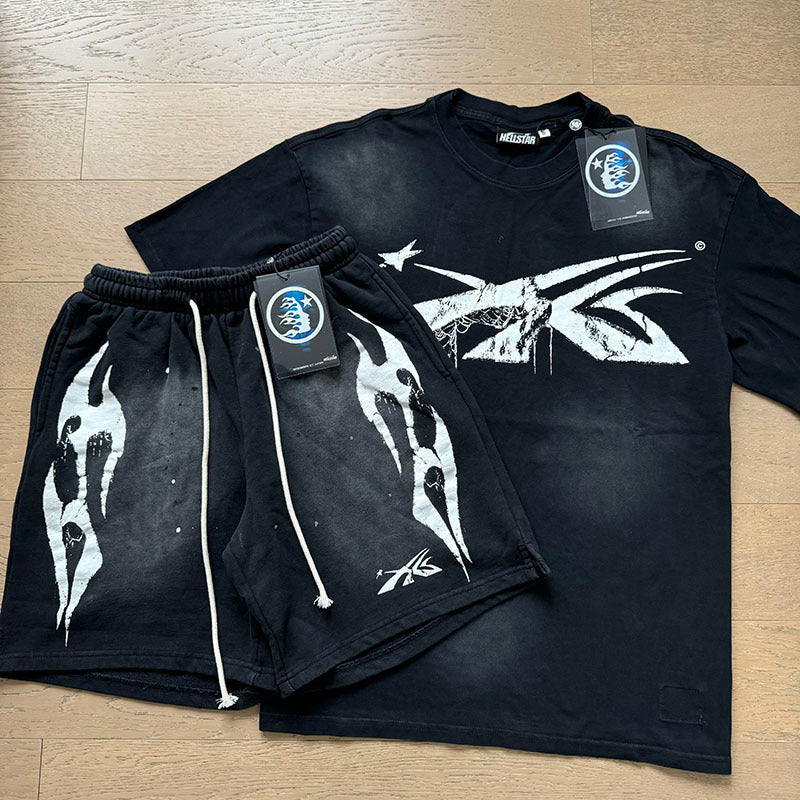 Hellstar T-Shirt And Shorts Two-Piece Set