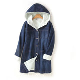Women Cotton Coat Winter Lamb Wool Denim Coat Loose and Warm