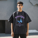 Mens Vintage T Shirt Short Sleeve Vintage Hip Hop