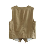 Women Vest Fashion Vest Casual Shorts Suit