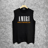 Amiri tank top bone sleeve printing