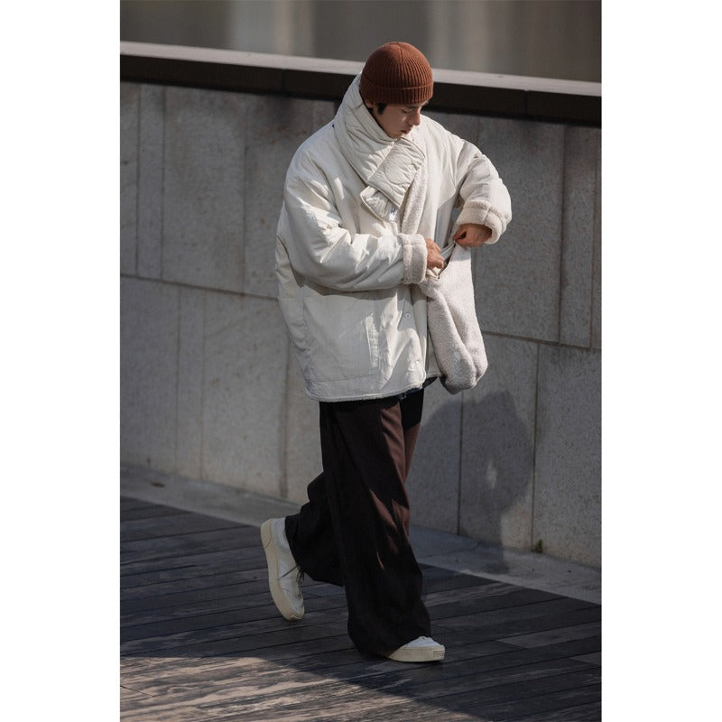 Unisex Coat Double-Sided Cotton-Padded Coat Winter Lamb Wool