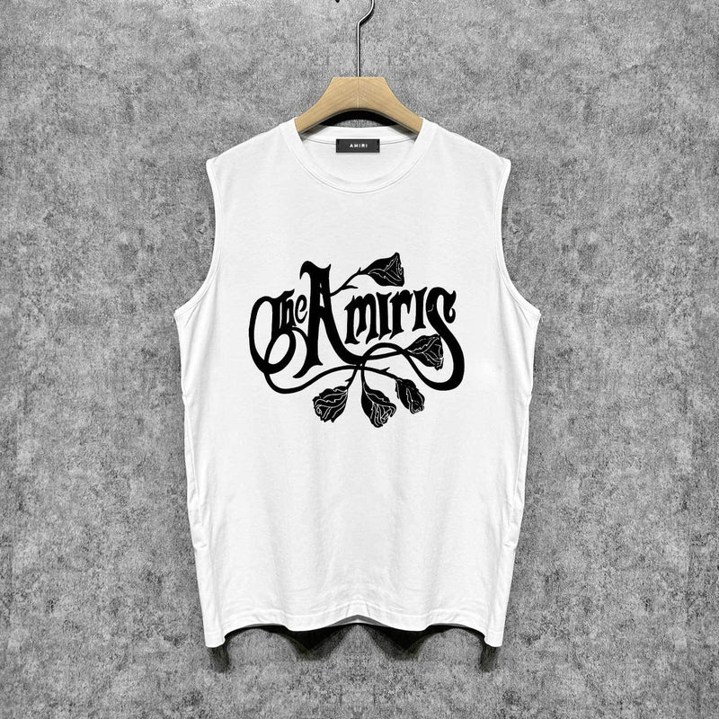 Amiri tank top morning glory printing