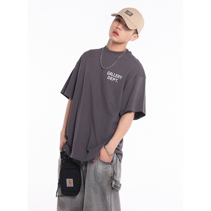 Unisex T-Shirts GALLERY DEPT Vintage Casual Cotton T-Shirt