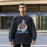 Mens Vintage Long Sleeve Shirt Men's Crew Neck Pullover T-Shirt