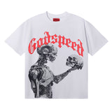Godspeed T Shirts Technology Gaze Skull Printing Cotton Casual Short Sleeve Men and Women