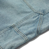 Unisex Shorts Retro Baggy Denim Shorts Raw Edges