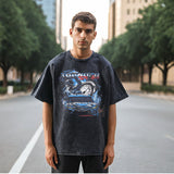 Men's Vintage T Shirt Short Sleeve T-Shirt Men's and Women's Half Sleeve