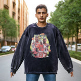 Men's Vintage Long Sleeve Shirt Autumn and Winter Men's Long Sleeve T-Shirt