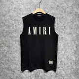 Amiri tank top letter spider printing