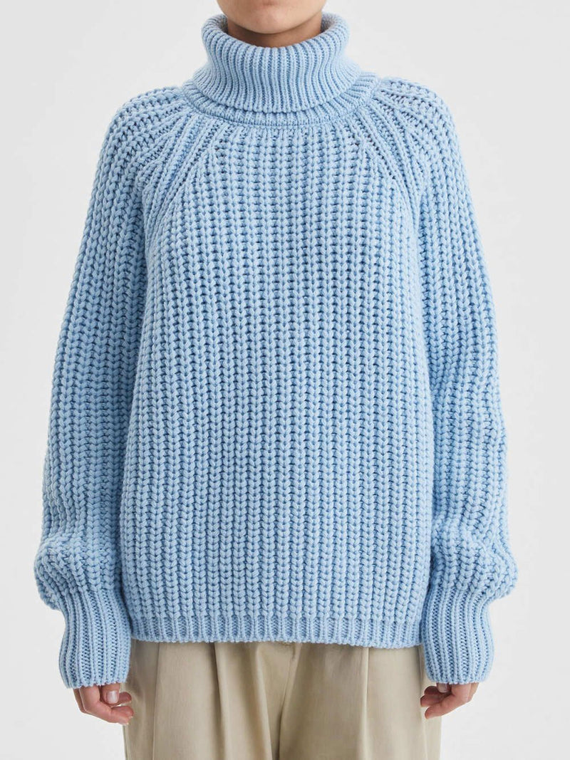 Women Work Business Casual Sweats Knitted Loose Leisure Turtleneck Thick Sweater