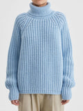 Women Work Business Casual Sweats Knitted Loose Leisure Turtleneck Thick Sweater