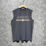 Amiri tank top colorfulletter horizontal stripprinting