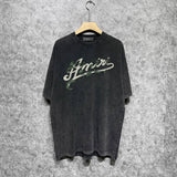 Amiri washed t-shirt ye manletter printing short sleeve