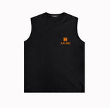 Amiri tank top small spider letter horizontal stripprinting