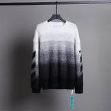 Off Ow Whtie Ombre Mohair Loose Sweater