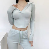 Women Hoodie Hot Girl Short Navel