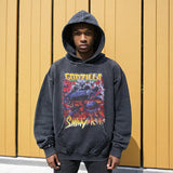 Mens Vintage Hoodie Printed Sweater Men's Loose