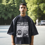 Men Vintage T Shirt Print Washed Vintage
