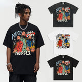Vintage T-shirts Short Sleeve T-Shirts Washed and Old Prints