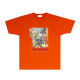 Rhude T Shirts Printed Trendy Pure Cotton